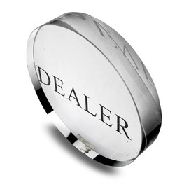 YH Poker Transparent Dealer Button - Crystal Casino Dealer for Tournaments, Craps, and Card Games