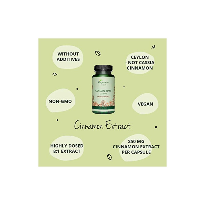 Ceylon Cinnamon 2000mg Vegavero® | High Strength Extract (8:1) |