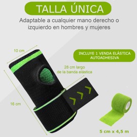 Handgelenkbandage für Sehnenentzündung, Karpaltunnelsyndrom und andere Verletzungen/Handgelenkbandage für die rechte und linke Hand, mit elastischem Band zur Druckeinstellung, inkl. 2 elastische Bandagen