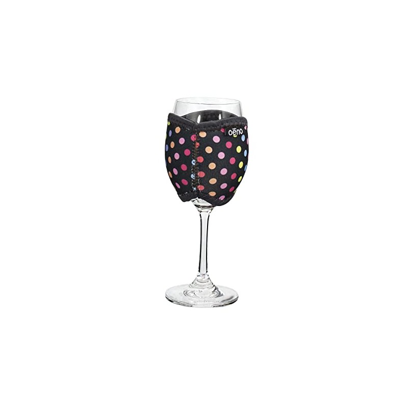 Oenophilia Vino Hug Neoprene Wine Glass Sleeve Charm (Candy Dots