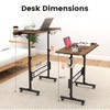 Hadulcet Small Standing Desk Adjustable Height, Rolling Desk for Standing