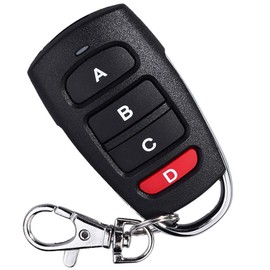 433MHz Garage Door Remote Control, Universal 4 Channel Cloning Remote Control Garage Door Opener for Garage Door Electric Gate, 1/2 Pieces