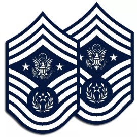 AIR FORCE Rank CHIEF Master Sergeant Sticker - Military Decal - 2 Pack MR 017