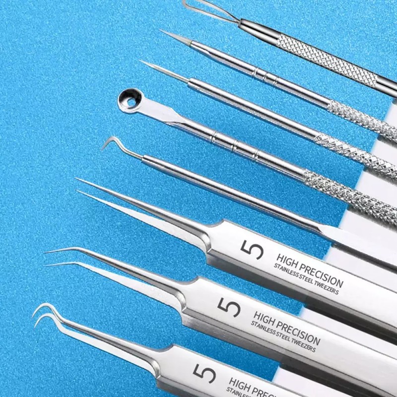 압출기 피부 블랙헤드 도구 8종세트 관리 Blackhead Removal Tool 8-Piece