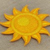 Sun Yellow Iron-On or Sew On Patch for Clothes Embroidered