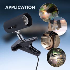 Bonlux Bonlux E27 Klemmlampe, E27 Heiz Lampenfassung 360 Einstellbar mit Schalter fr Schildkr?ten, Lampenhalter Aquarium/Terrarium, W?rmelampe, Pflanzenlampe, Leselampe (Ohne Glhbirne)