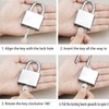 ZZLZX 2PCS Stainless Steel Pass Through Lock with 2 Keys