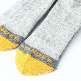 WANDER Merino Wool Ankle Running Hiking Socks 3 Pairs Lightweight Cushioned Sweat-Wicking No Show Athletic Socks Men Women