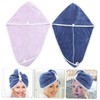 OATIPHO 2pcs Microfiber Hair Drying Towels Quick-Dry Absorbent Towel Wraps