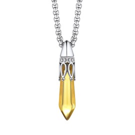 Bestyle Necklace, Women's, Birthstone, Stainless Steel, Hypoallergenic, Zirconia, Necklace, Simple Pendant, Unisex, Synthetic Stone, Accessories, Birthday, Mother's Day, Gift