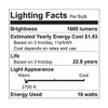 GE Lighting 22711 LED 16-watt (100-watt replacement), 1600-Lumen A21 Bulb