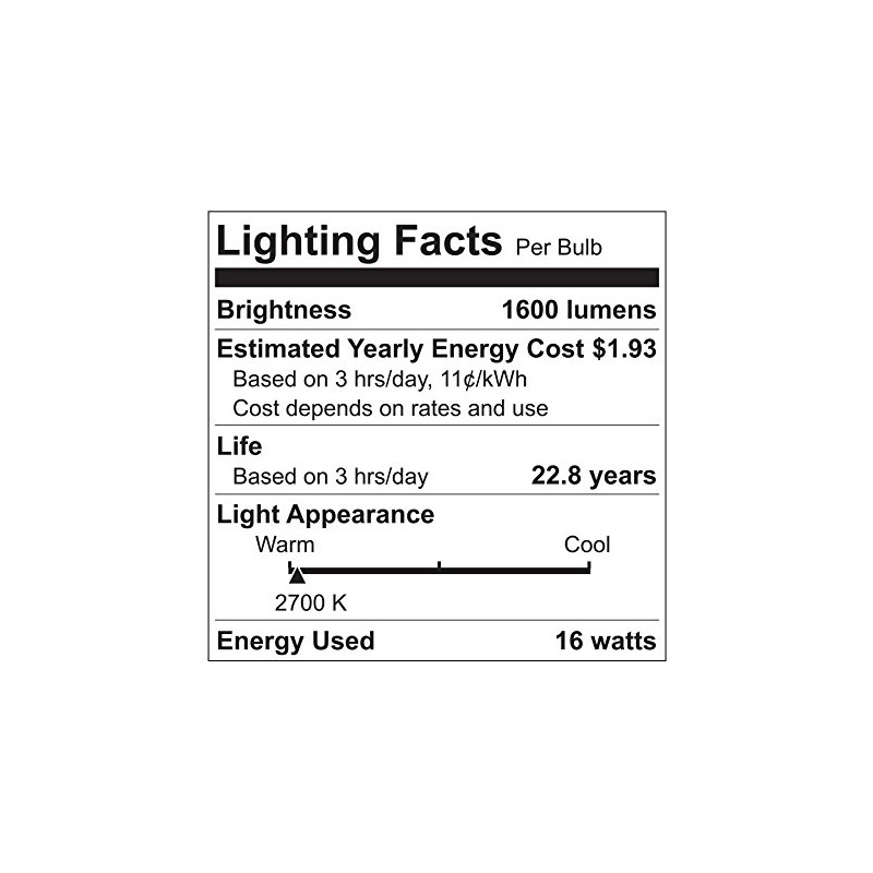 GE Lighting 22711 LED 16-watt (100-watt replacement), 1600-Lumen A21 Bulb