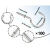 Lhbwhiz Pack of 100 Screw Hooks, 1/2 Inch Hooks, with