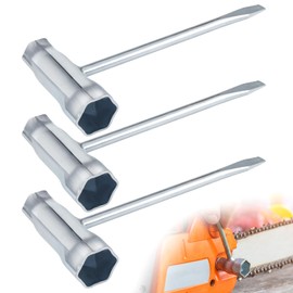 3 Stück Motorsägenschlüssel Kettensägen Schlüssel, 13x19 mm Zündkerzenschlüssel Rasenmäher, T-Förmig Schraubenschlüssel, Kombischlüssel Motorsäge Kerzenschlüssel für Motorsägenmäher, Bürstenschneider