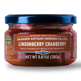 Lingonberry Cranberry Artisan Herring by Skansen, 9.87oz (Pack of 4)