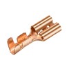 Heschen 100 Pcs Spade Crimp Terminals, 6.3mm, Brass, Non-Insulated, for