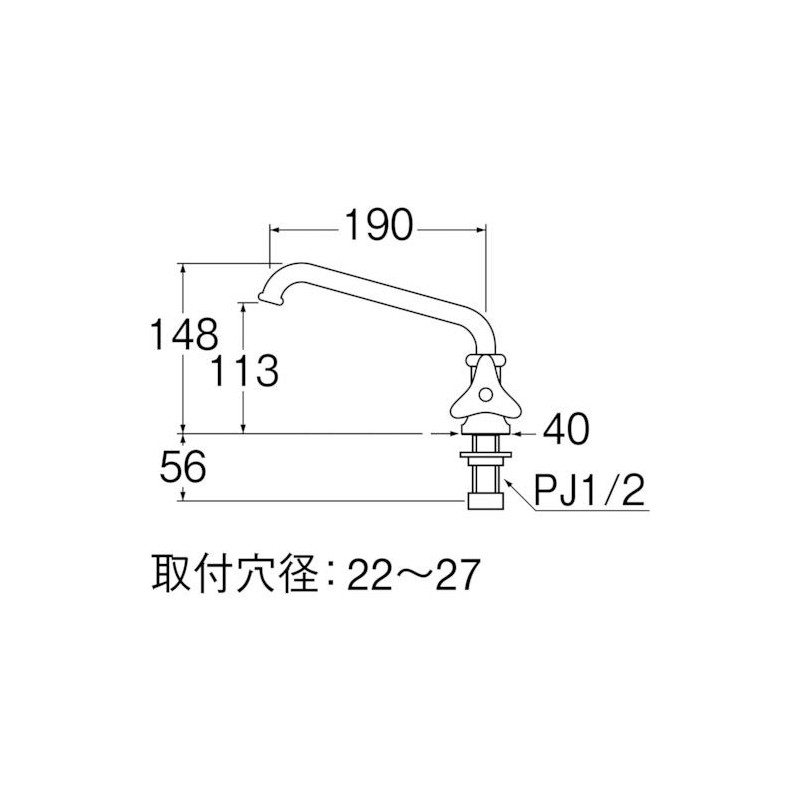 三栄 Faucet [Sanei] faucet Placket AAA 上向 Flexible Faucet [a57j