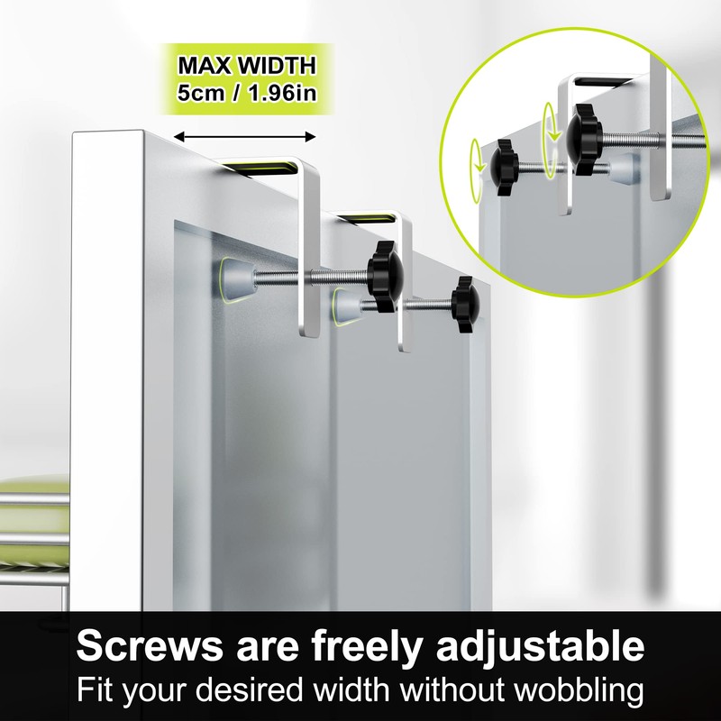 Orimade Over The Door Shower Caddy Adjustable 5 Tier Silver