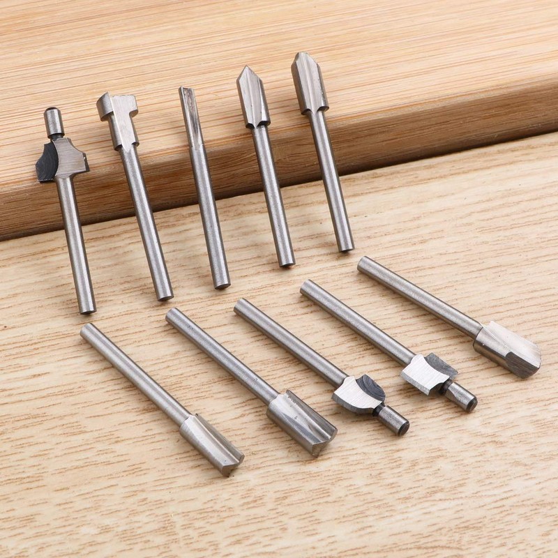 Mesee 10 Piece Cutter Set, HSS Rotary Cutting Burr Set,