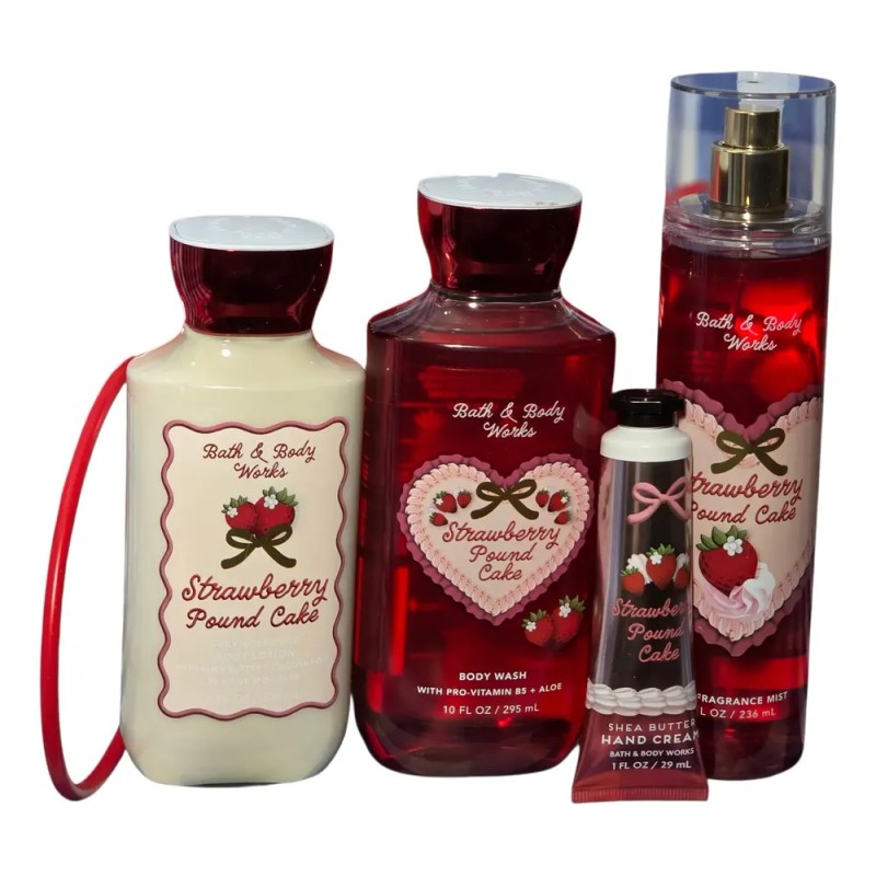 Bath And Body Works Set De Regalo Strawberry Pound Cake