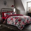 Happy Linen Company Christmas Patchwork Red Pair Of Pillow Cases