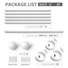 White Curtain Rods for Windows 16-88 inch, 1 inch Decorative