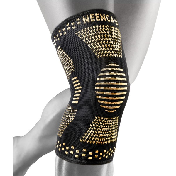 NEENCA Copper Knee Support Brace(Pair), Professional Knee Sleeves with Copper Ions Infused Fiber Technology, Premium Compression Support for Knee Pain, Sports, Arthritis, ACL, Joint Pain Relief