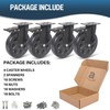 6 Inch Caster Wheels 3000lbs,Heavy Duty Casters Set of 4