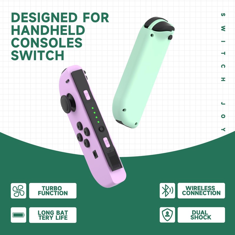 Joy Cons for Switch Controllers, Wireless Replacement for Switch Joycons,