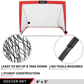 Day 1 Sports Portable Soccer Goal 4'x3'
