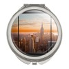 New York Skyline Sunset Penthouse Suite View Compact Travel Purse