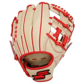 SSK Z7 Specialist Infield Baseball Glove – 11.5” - 11.75” - 12” – 12.25” – Right & Left Hand Throw (11.5" - Right Hand Throw, Camel/Red - I Web)