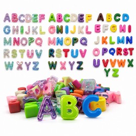 78 Pcs Colorful Chunky Letter Beads with 6mm Hole, Cute Acrylic Alphabet Beads A-Z 3 Sets for Jewelry Making, Large Hole Bubble Letter Beads for Keychains Bracelets Bag Charms DIY Crafts