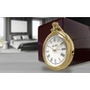 Big Ben Ashton Pocket Watch, Gold-Tone Finish/Mahogany Stain Box