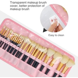 Makeup Brush Holder Travel, Compact Lightweight Accessory for Travel and Daily Use - OCHEAL Makeup Brush Holder Pink