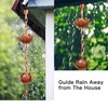 Rifachua 8.5ft Rain Chain for Gutters Downspouts Outside, Copper Plated
