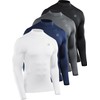 NELEUS 4 Pack Men's Workout Shirts Compression Dry Fit Long
