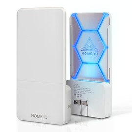 HOME IQ - Indoor UV Pest Control Device and Night Light. LED Powered Flying Insect Trap for Flies, Moths, Gnats, Fruit Flies and Mosquitos. (Device + 5 Traps)