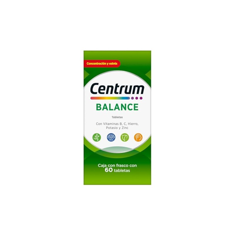 Centrum Balance Multivitaminico, Con Magnesio, Vitamina B y Vitamina C,
