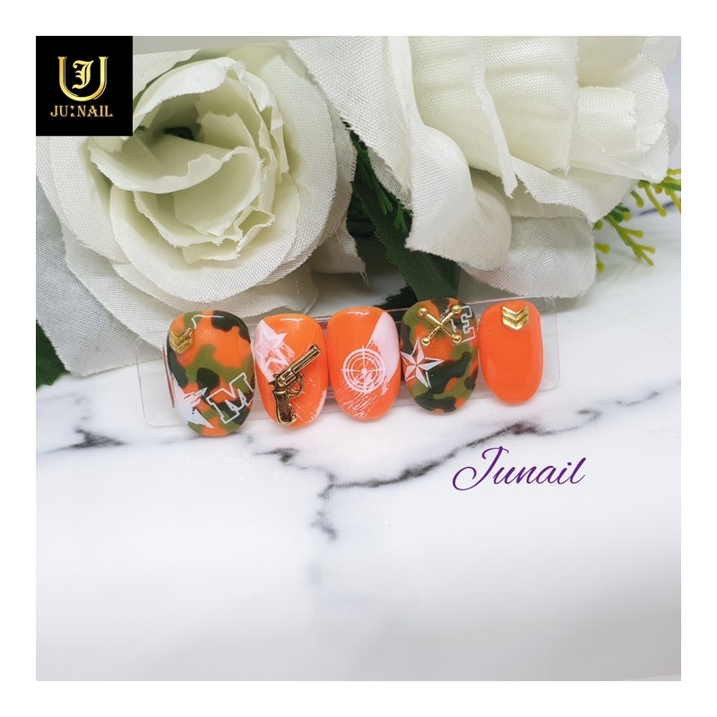 Camoplaz handmade nail tips - Short C curve coffin /