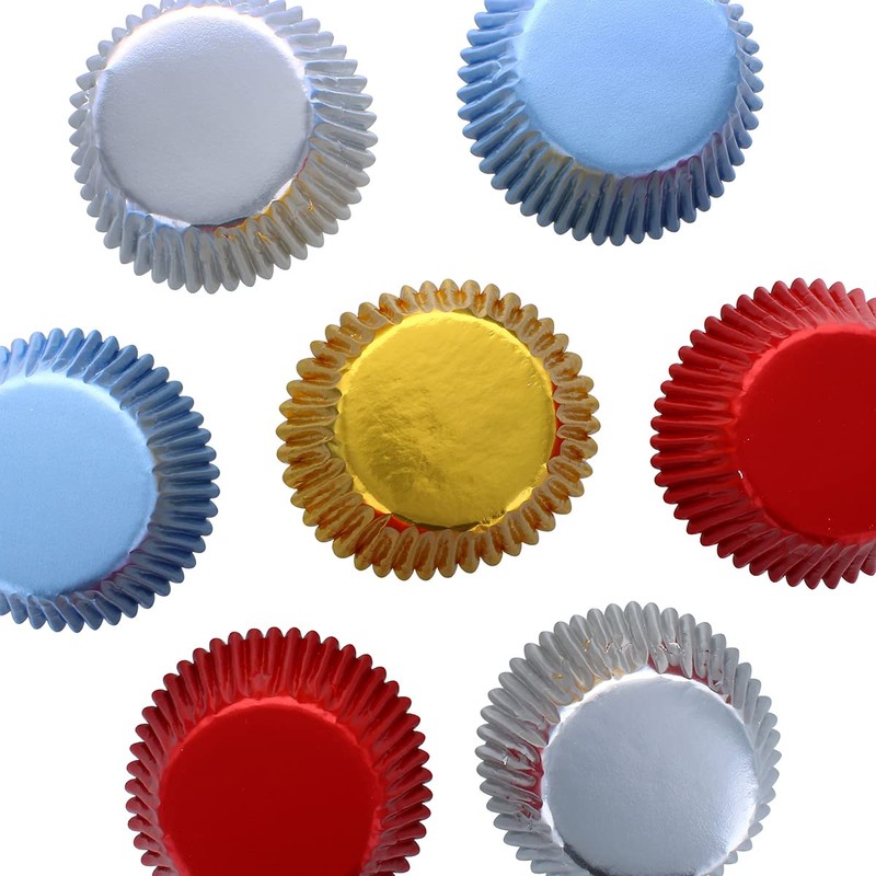 Baked with Love Red Foil Baking Cases, Foil Baking Cups,