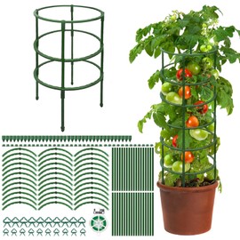Tomaten Rankhilfe, shallyong Rankhilfe mit Verstellbarer Höhe, Rankhilfe Gurken, Pflanzenstütze, Pflanzenclips, Rankhilfe Tomaten, für Kletterpflanzen, Blumen, Pflanzen, Garten