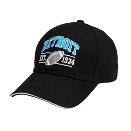 RPONSY Embroidered City Football Hat Cap for Men Women Detroit, Adjustable Unisex Fans Baseball Caps