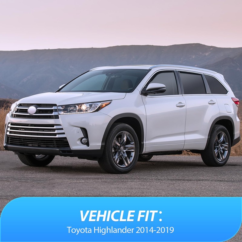 Nilight in Channel Window Rain Guards for Toyota Highlander 2014