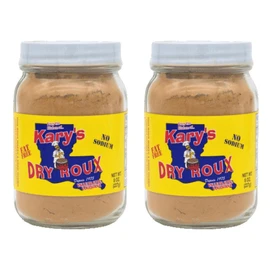 Kary's - No Fat- Dry Roux 8oz (Pack of 2) - Healthy and Flavorful Alternative to Traditional Roux - Contains No Sodium - Adds Depth and Flavor to Soups, Stews, Gumbos and More