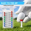 Full Choice 3-1/4" Stepped Golf Tees with Soft Rubber Heads,
