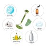 Set Rodillo Jade Y Piedra Gua Sha Jade Masajeadora Rostro