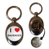 I Love Heart Sausages - £1/€1 Metal Shopping Coin Token
