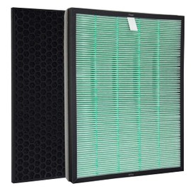 Fette Filter - Air Purifier Replacement Filter Set Compatible with Rabbit Air BioGS 2.0 Filter Kit for Model SPA-550A and SPA-625A Contains 1 Hepa Filter & 1 Carbon Filter