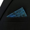 S&W SHLAX&WING Pocket Squares for Men Suits Dark Teal Black